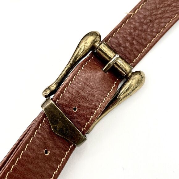 Tribeca Boho Crossbody Bag Leather Chestnut Brown Fringed Made in India - Picture 12 of 16